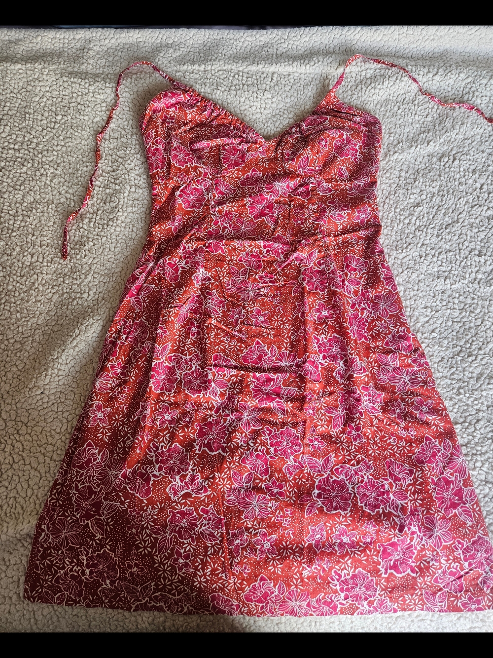 H&M Pink and Red Floral Sundress